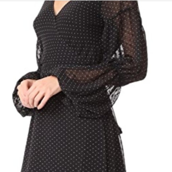 Cluc Monaco Jowdie Pokadot Wrap Dress Sz 0 - Picture 4 of 4